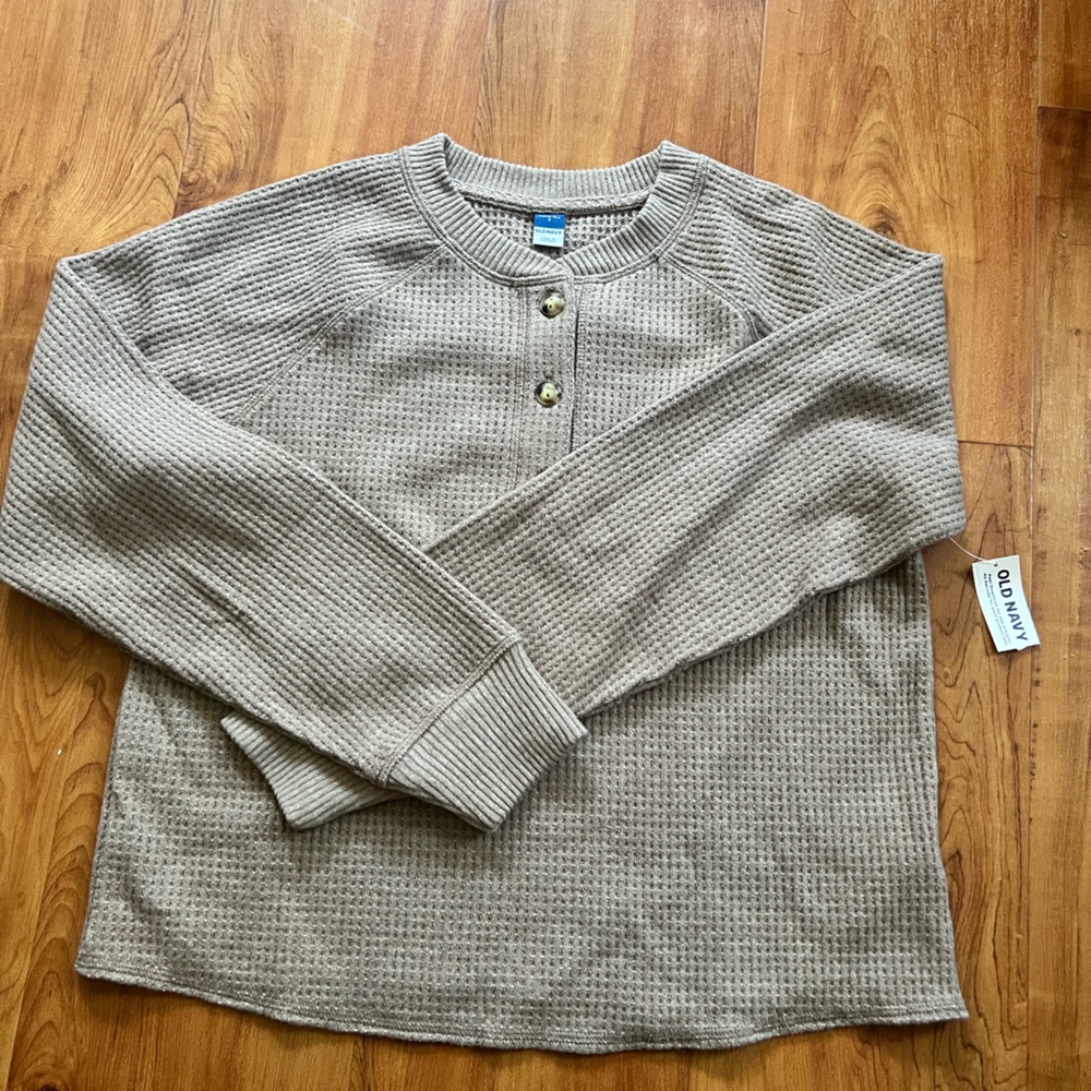 Old Navy Henley Waffle Long Sleeve